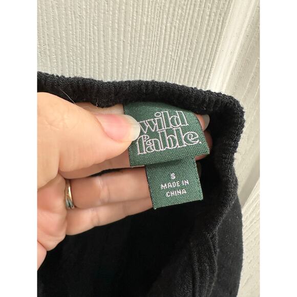 Wild Fable Soft Corset Crop Top w Front Close Hook & Eye Black EUC Small - Picture 4 of 5